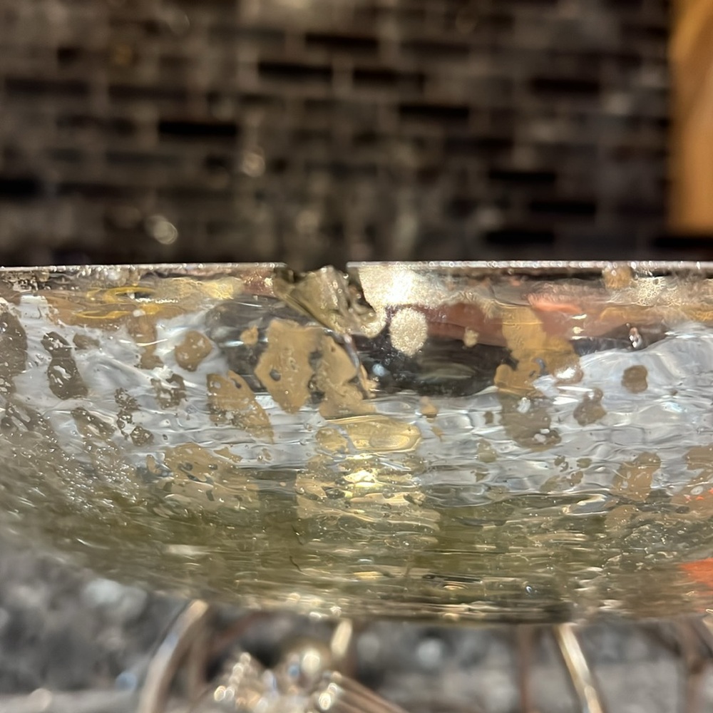Martha Stewart Mercury Glass Spider Bowl On Metal Stand Halloween Spooky w tag - Picture 4 of 13